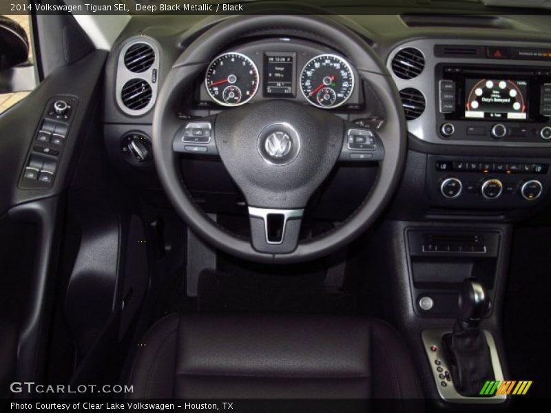 Deep Black Metallic / Black 2014 Volkswagen Tiguan SEL