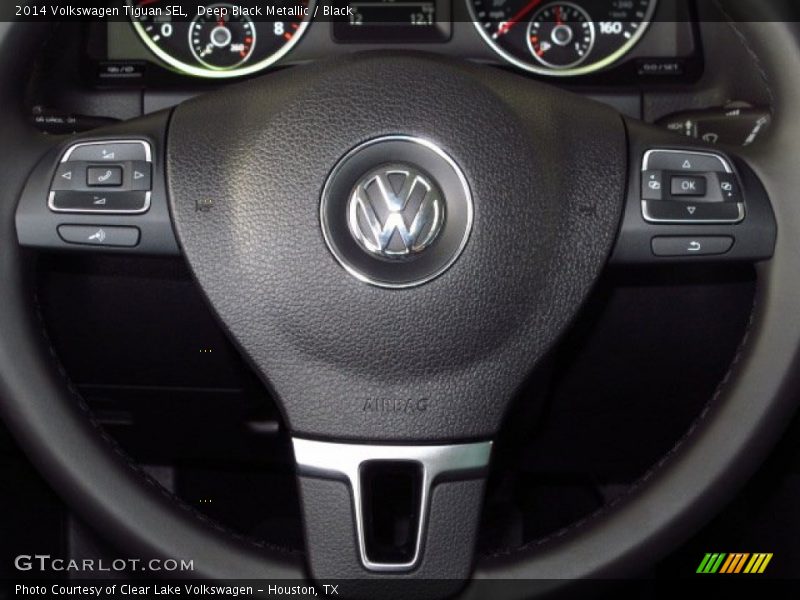 Deep Black Metallic / Black 2014 Volkswagen Tiguan SEL