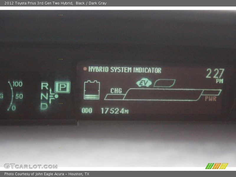 Black / Dark Gray 2012 Toyota Prius 3rd Gen Two Hybrid