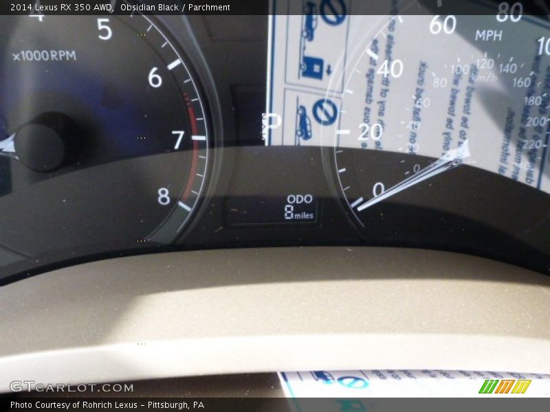 Obsidian Black / Parchment 2014 Lexus RX 350 AWD