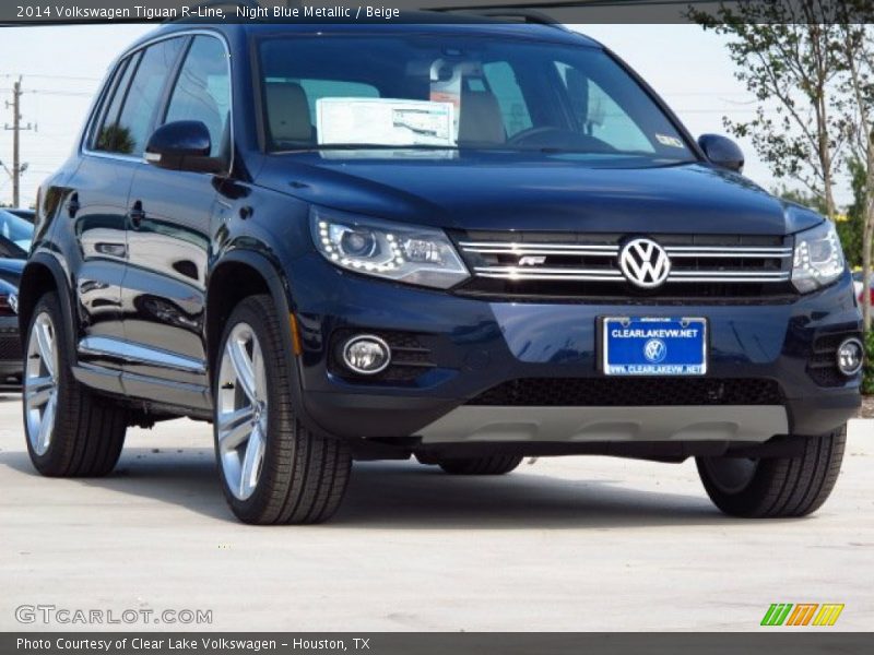 Night Blue Metallic / Beige 2014 Volkswagen Tiguan R-Line