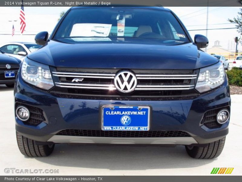 Night Blue Metallic / Beige 2014 Volkswagen Tiguan R-Line