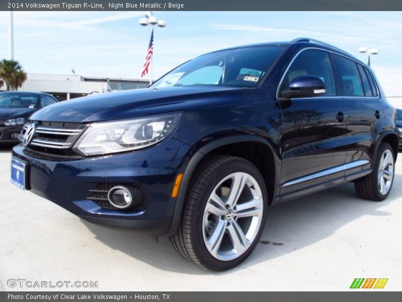 Night Blue Metallic / Beige 2014 Volkswagen Tiguan R-Line