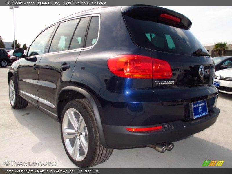 Night Blue Metallic / Beige 2014 Volkswagen Tiguan R-Line