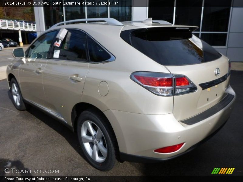 Satin Cashmere Metallic / Saddle Tan 2014 Lexus RX 350 AWD