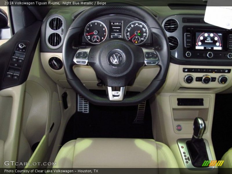 Night Blue Metallic / Beige 2014 Volkswagen Tiguan R-Line