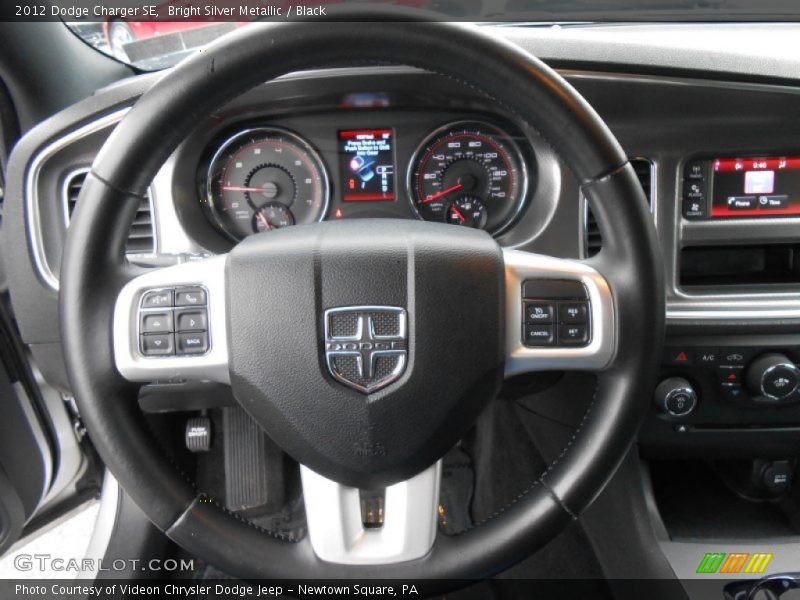 Bright Silver Metallic / Black 2012 Dodge Charger SE