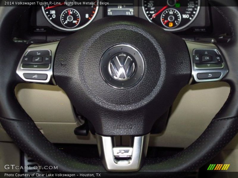 Night Blue Metallic / Beige 2014 Volkswagen Tiguan R-Line