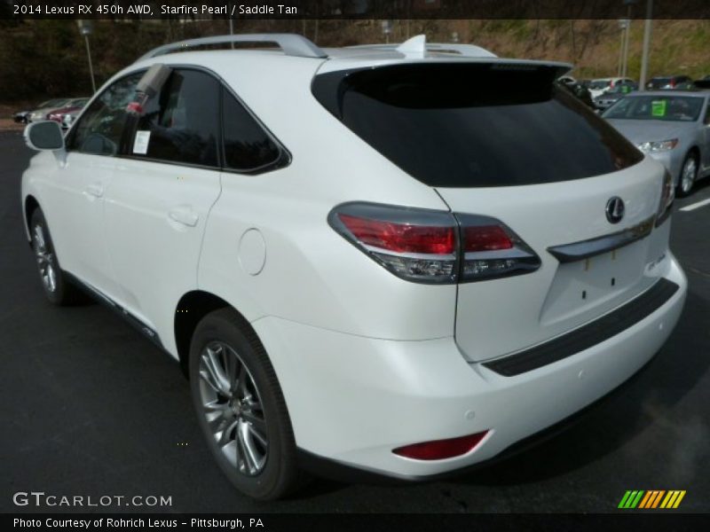 Starfire Pearl / Saddle Tan 2014 Lexus RX 450h AWD