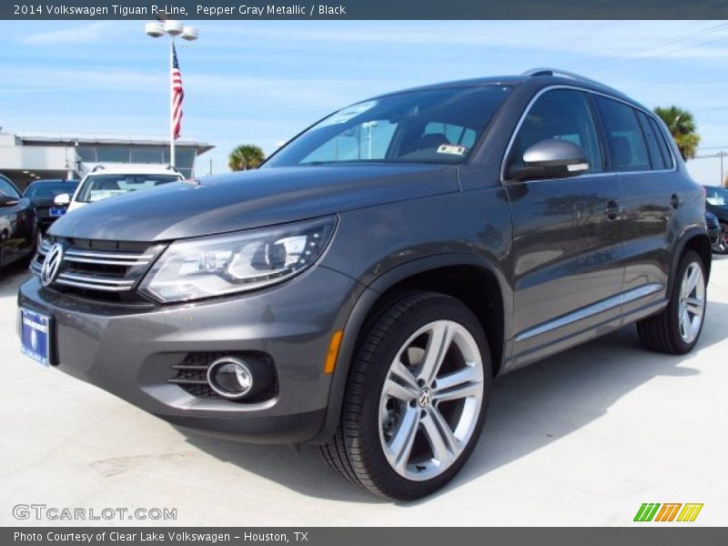 Pepper Gray Metallic / Black 2014 Volkswagen Tiguan R-Line