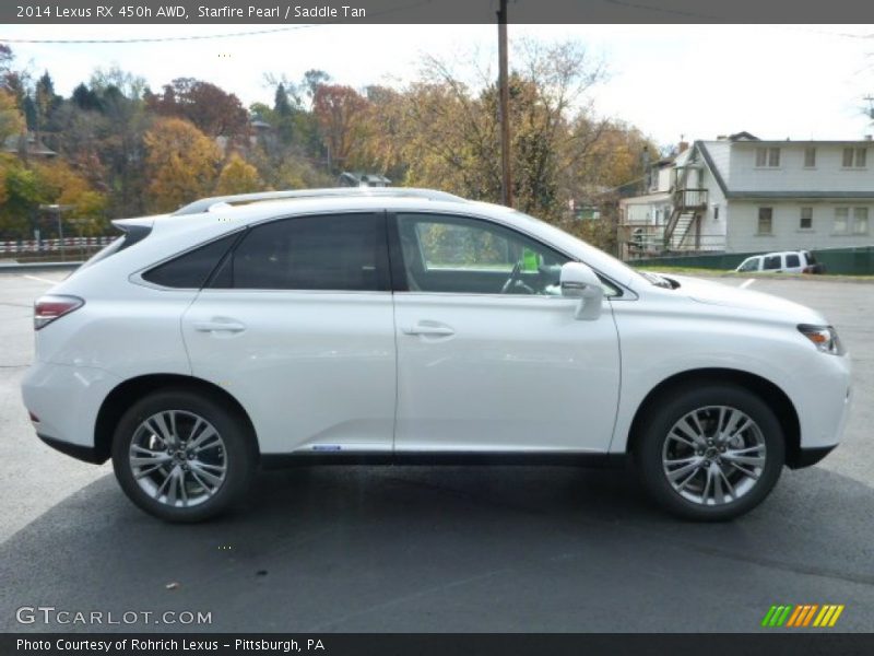 Starfire Pearl / Saddle Tan 2014 Lexus RX 450h AWD