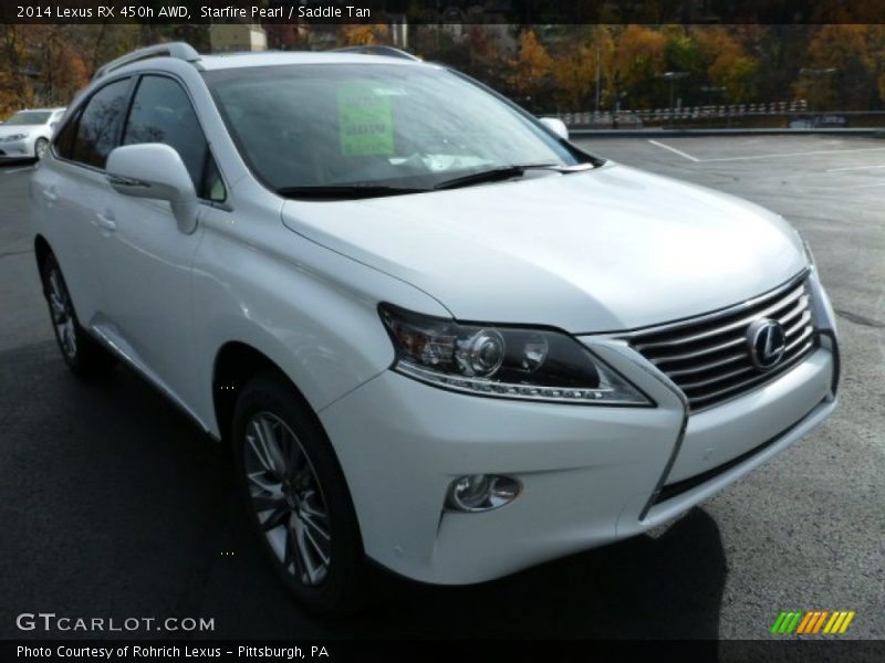 Starfire Pearl / Saddle Tan 2014 Lexus RX 450h AWD