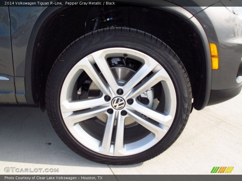 Pepper Gray Metallic / Black 2014 Volkswagen Tiguan R-Line