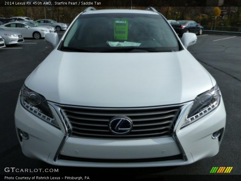 Starfire Pearl / Saddle Tan 2014 Lexus RX 450h AWD