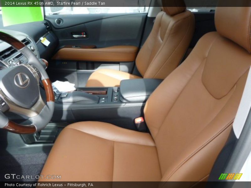 Starfire Pearl / Saddle Tan 2014 Lexus RX 450h AWD