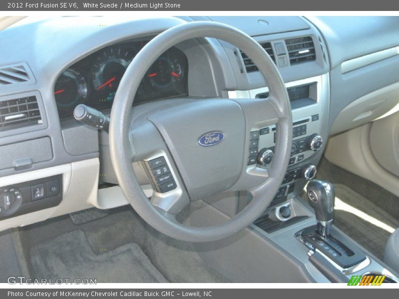 White Suede / Medium Light Stone 2012 Ford Fusion SE V6