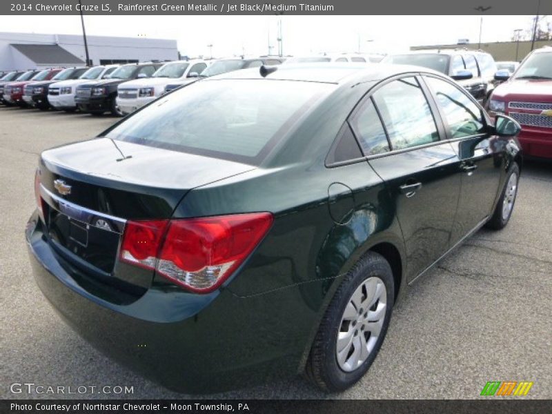 Rainforest Green Metallic / Jet Black/Medium Titanium 2014 Chevrolet Cruze LS