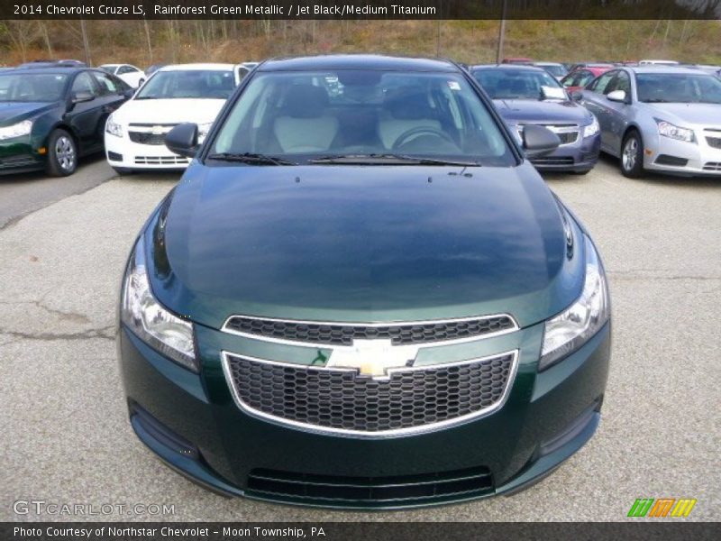 Rainforest Green Metallic / Jet Black/Medium Titanium 2014 Chevrolet Cruze LS
