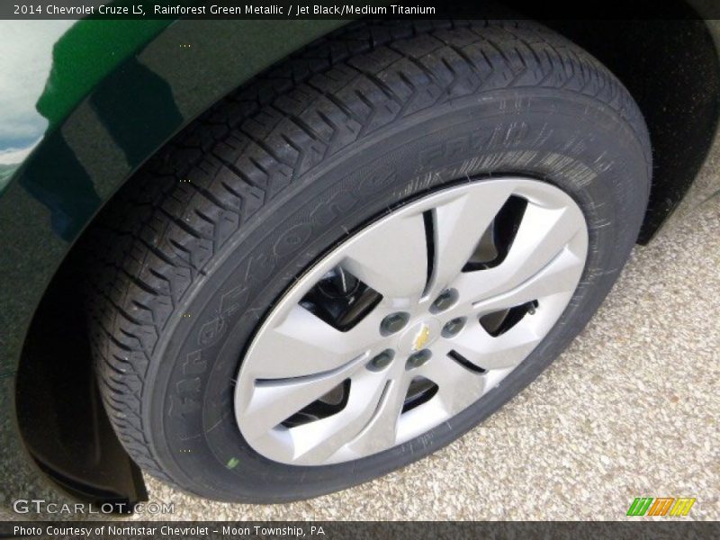 Rainforest Green Metallic / Jet Black/Medium Titanium 2014 Chevrolet Cruze LS