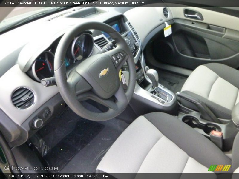 Rainforest Green Metallic / Jet Black/Medium Titanium 2014 Chevrolet Cruze LS