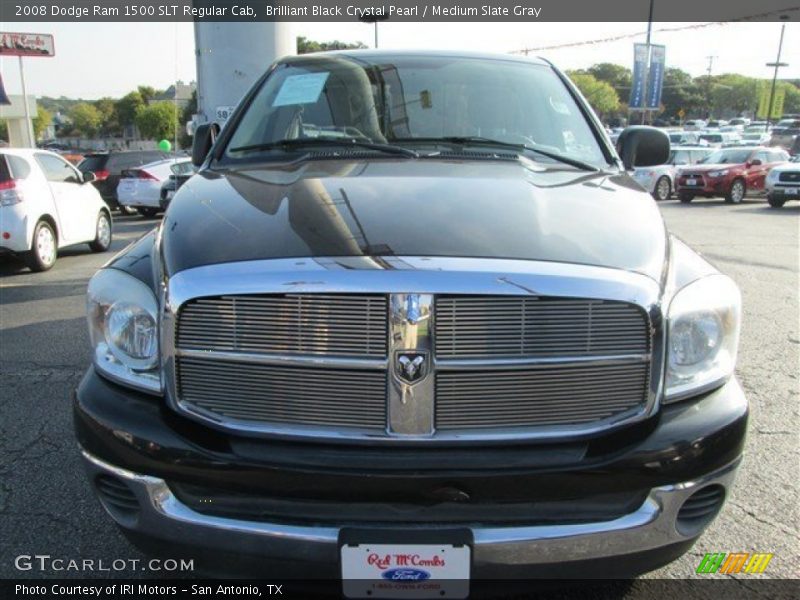 Brilliant Black Crystal Pearl / Medium Slate Gray 2008 Dodge Ram 1500 SLT Regular Cab