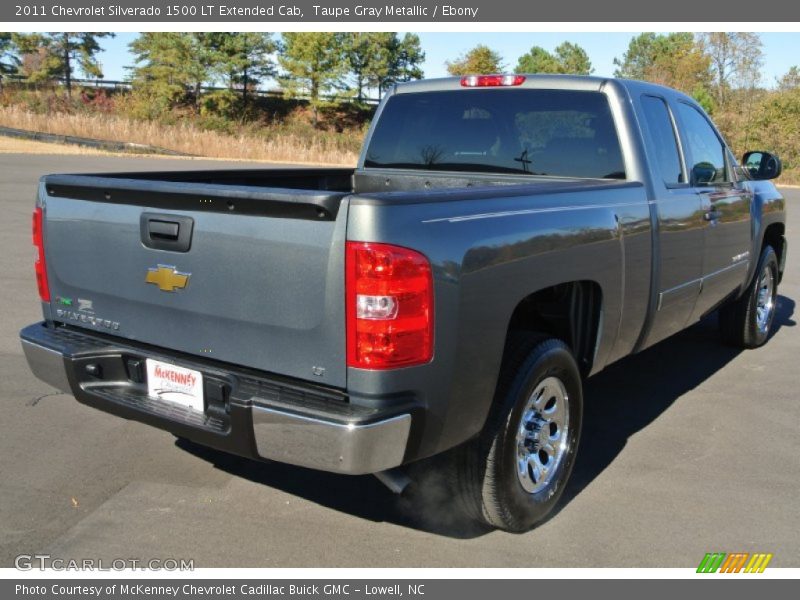 Taupe Gray Metallic / Ebony 2011 Chevrolet Silverado 1500 LT Extended Cab