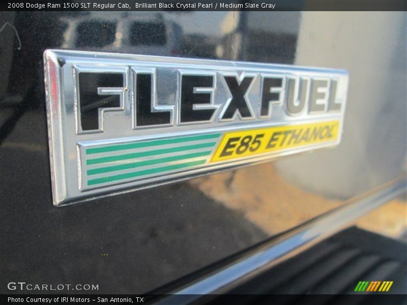 Brilliant Black Crystal Pearl / Medium Slate Gray 2008 Dodge Ram 1500 SLT Regular Cab
