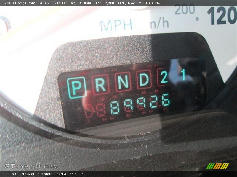 Brilliant Black Crystal Pearl / Medium Slate Gray 2008 Dodge Ram 1500 SLT Regular Cab