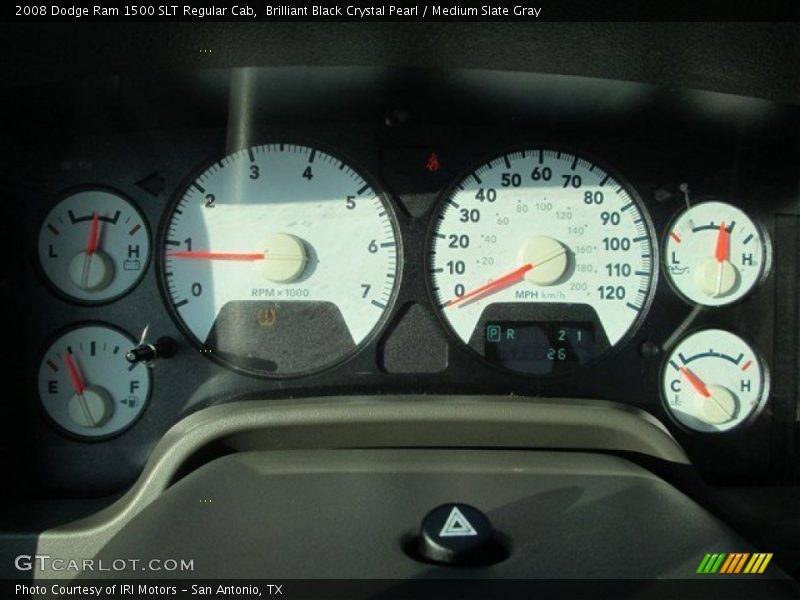 Brilliant Black Crystal Pearl / Medium Slate Gray 2008 Dodge Ram 1500 SLT Regular Cab