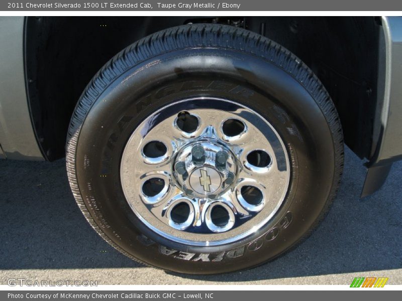 Taupe Gray Metallic / Ebony 2011 Chevrolet Silverado 1500 LT Extended Cab