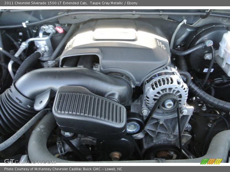 Taupe Gray Metallic / Ebony 2011 Chevrolet Silverado 1500 LT Extended Cab