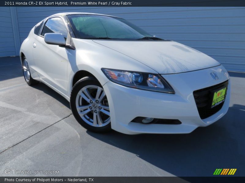 Premium White Pearl / Gray Fabric 2011 Honda CR-Z EX Sport Hybrid