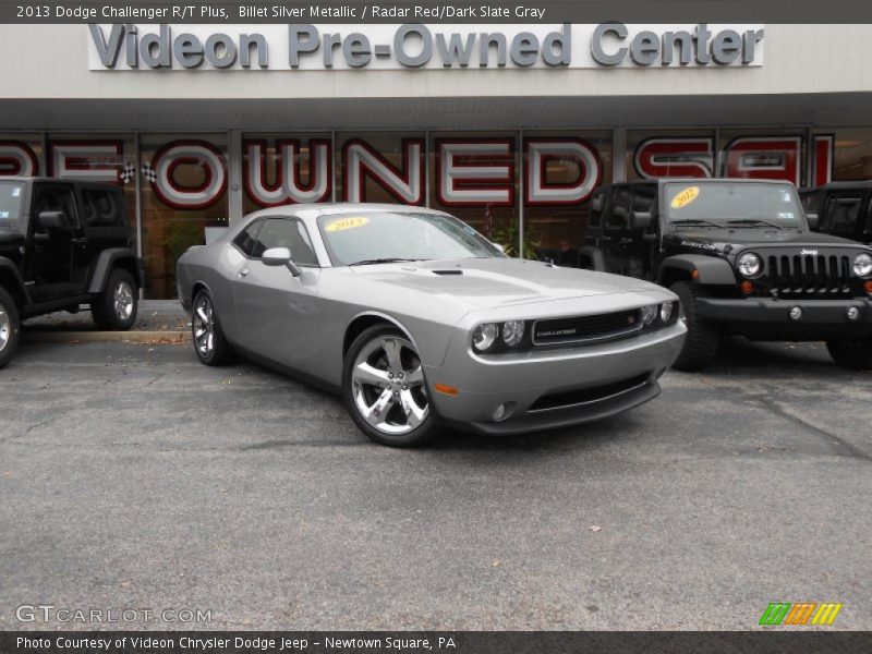 Billet Silver Metallic / Radar Red/Dark Slate Gray 2013 Dodge Challenger R/T Plus