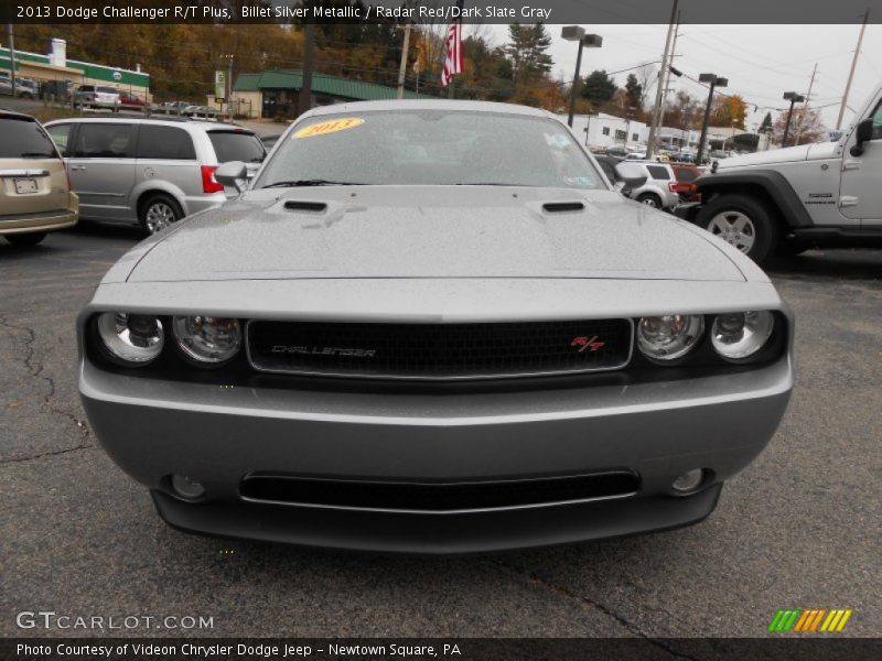 Billet Silver Metallic / Radar Red/Dark Slate Gray 2013 Dodge Challenger R/T Plus