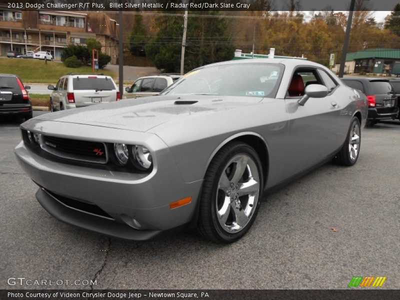 Billet Silver Metallic / Radar Red/Dark Slate Gray 2013 Dodge Challenger R/T Plus