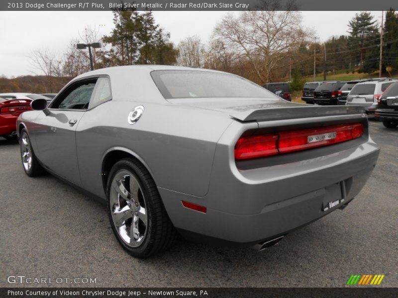 Billet Silver Metallic / Radar Red/Dark Slate Gray 2013 Dodge Challenger R/T Plus