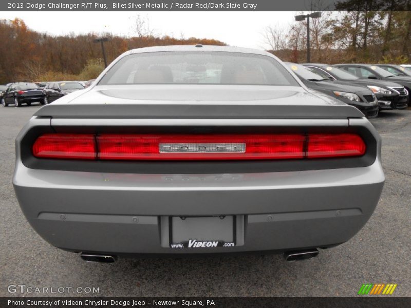 Billet Silver Metallic / Radar Red/Dark Slate Gray 2013 Dodge Challenger R/T Plus