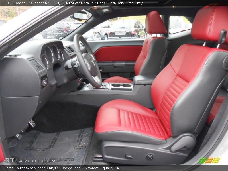 Billet Silver Metallic / Radar Red/Dark Slate Gray 2013 Dodge Challenger R/T Plus