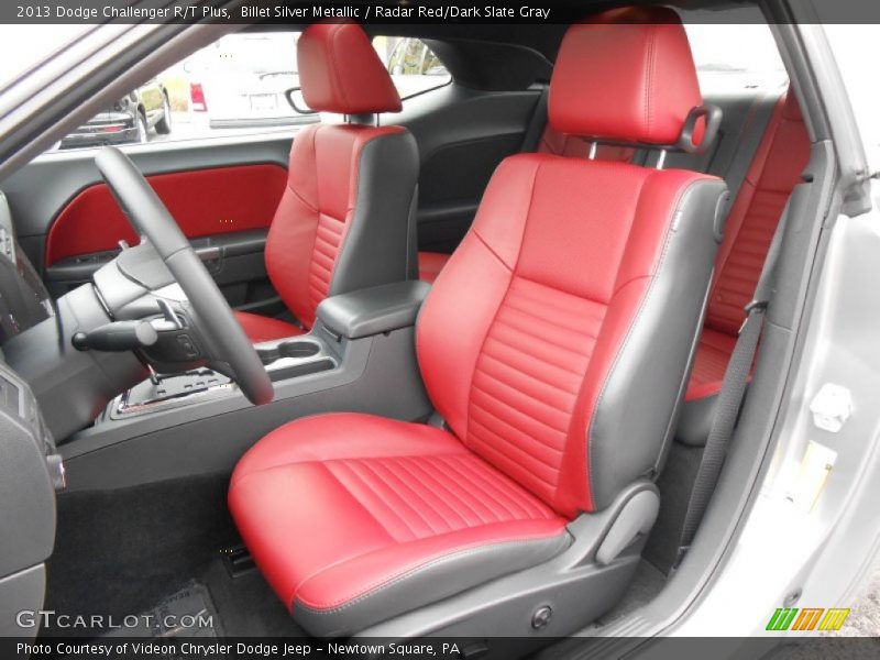Billet Silver Metallic / Radar Red/Dark Slate Gray 2013 Dodge Challenger R/T Plus