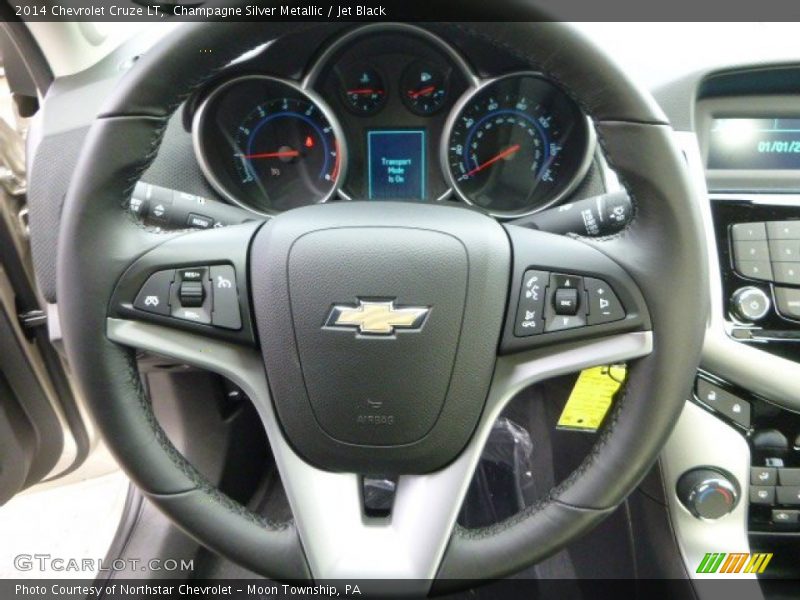 Champagne Silver Metallic / Jet Black 2014 Chevrolet Cruze LT