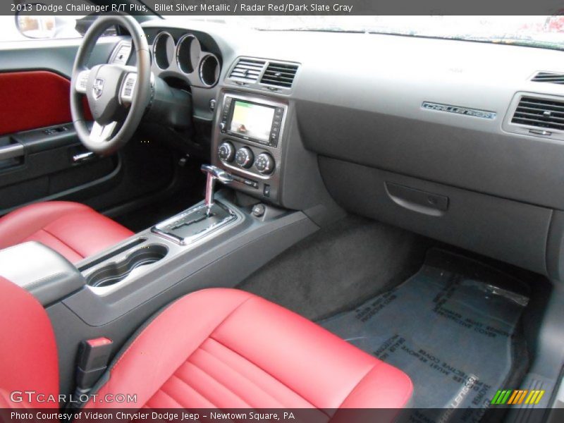 Billet Silver Metallic / Radar Red/Dark Slate Gray 2013 Dodge Challenger R/T Plus