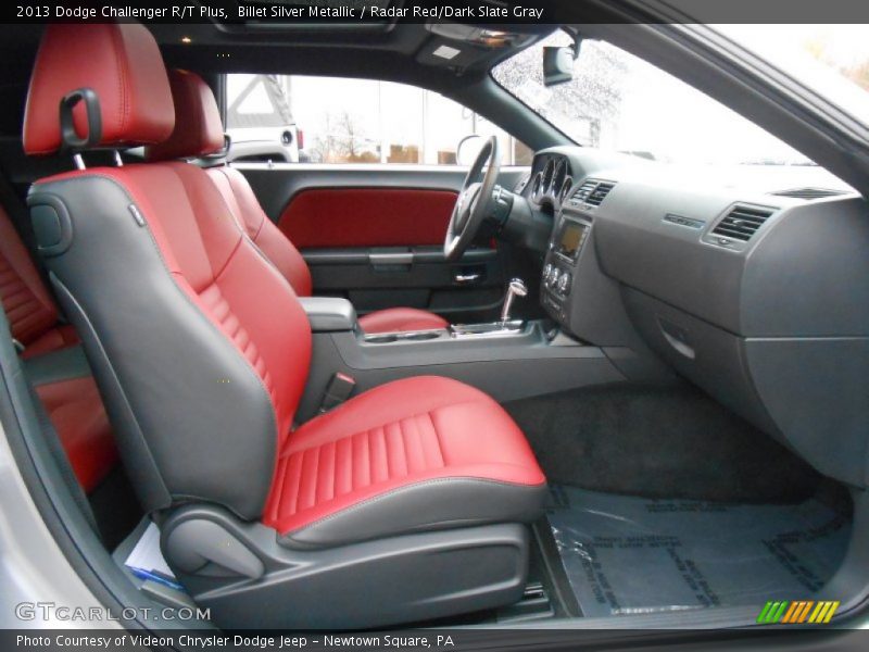 Billet Silver Metallic / Radar Red/Dark Slate Gray 2013 Dodge Challenger R/T Plus