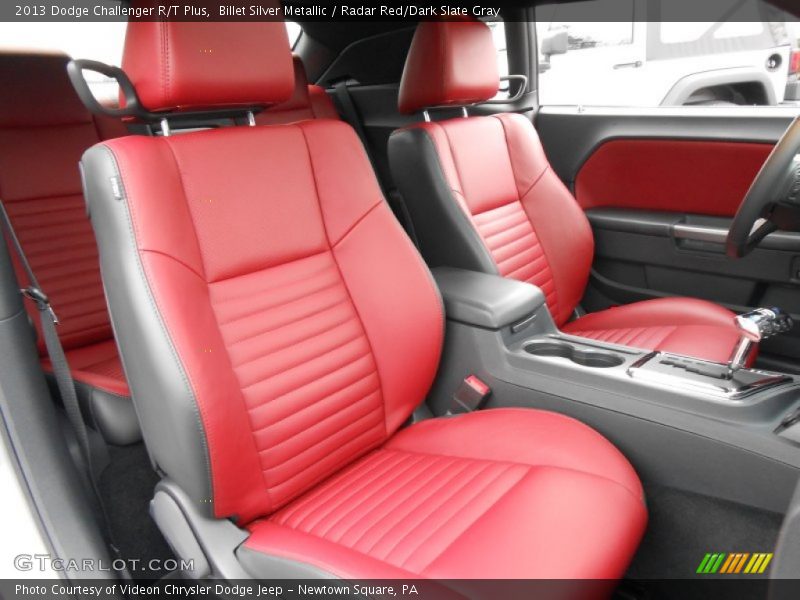 Billet Silver Metallic / Radar Red/Dark Slate Gray 2013 Dodge Challenger R/T Plus