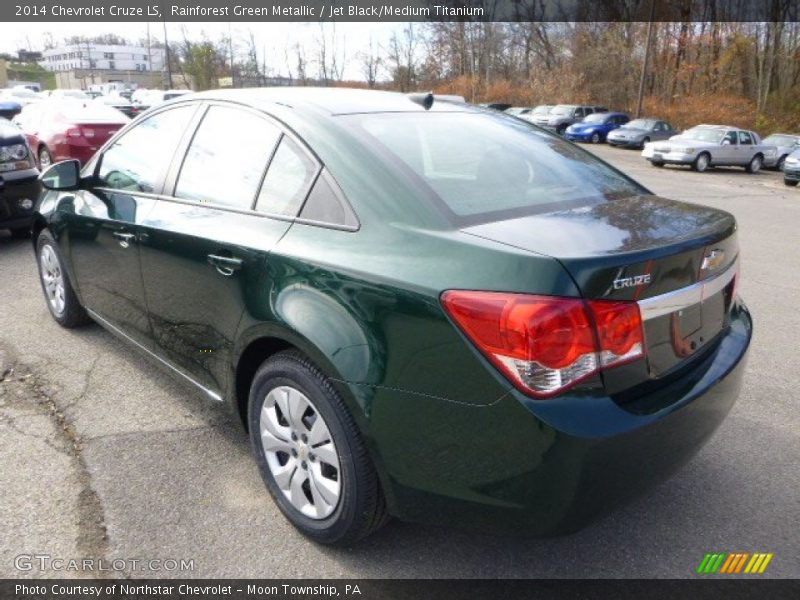Rainforest Green Metallic / Jet Black/Medium Titanium 2014 Chevrolet Cruze LS