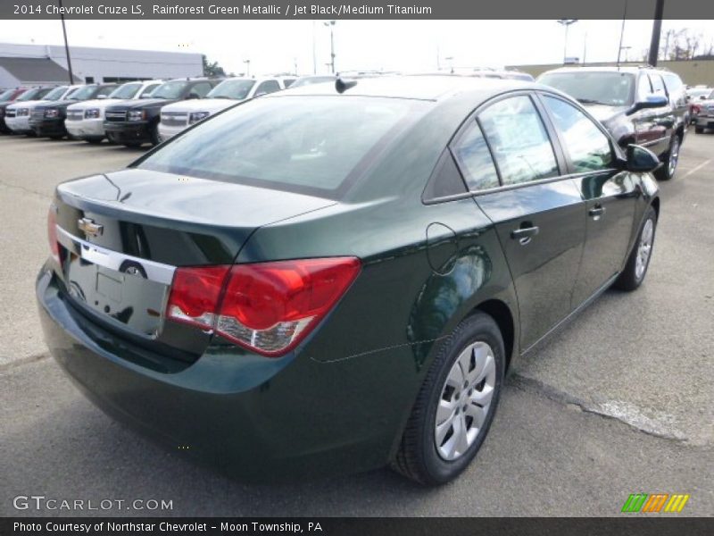 Rainforest Green Metallic / Jet Black/Medium Titanium 2014 Chevrolet Cruze LS