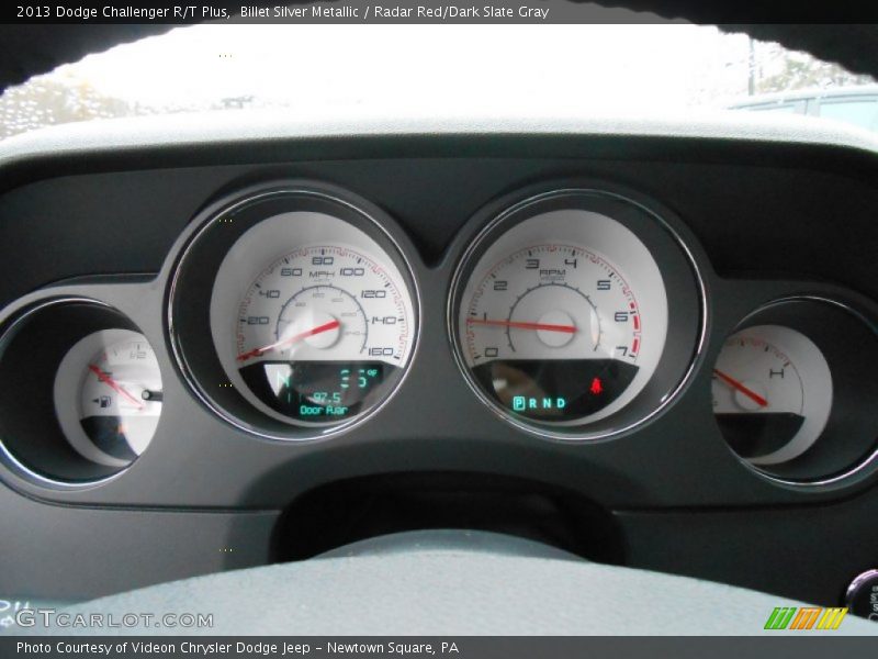 Billet Silver Metallic / Radar Red/Dark Slate Gray 2013 Dodge Challenger R/T Plus