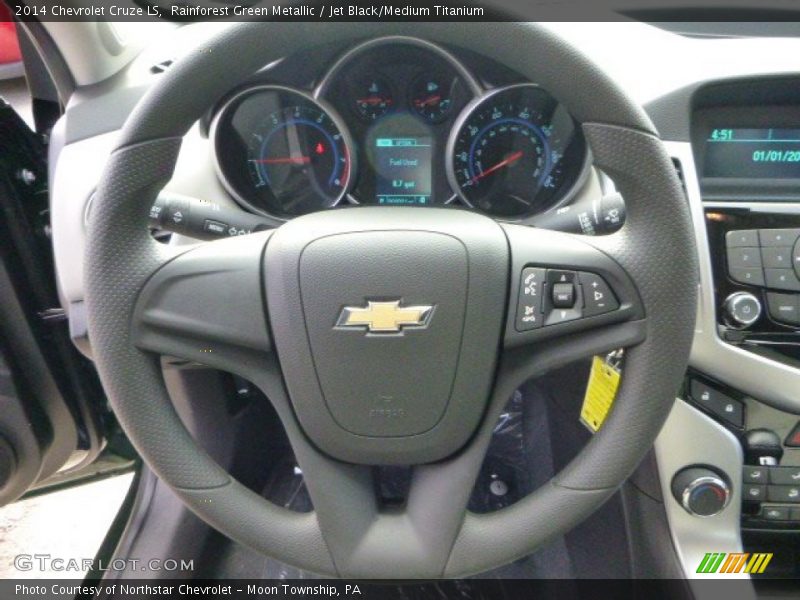 Rainforest Green Metallic / Jet Black/Medium Titanium 2014 Chevrolet Cruze LS