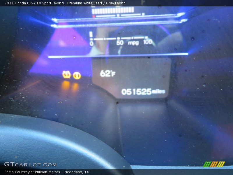 Premium White Pearl / Gray Fabric 2011 Honda CR-Z EX Sport Hybrid