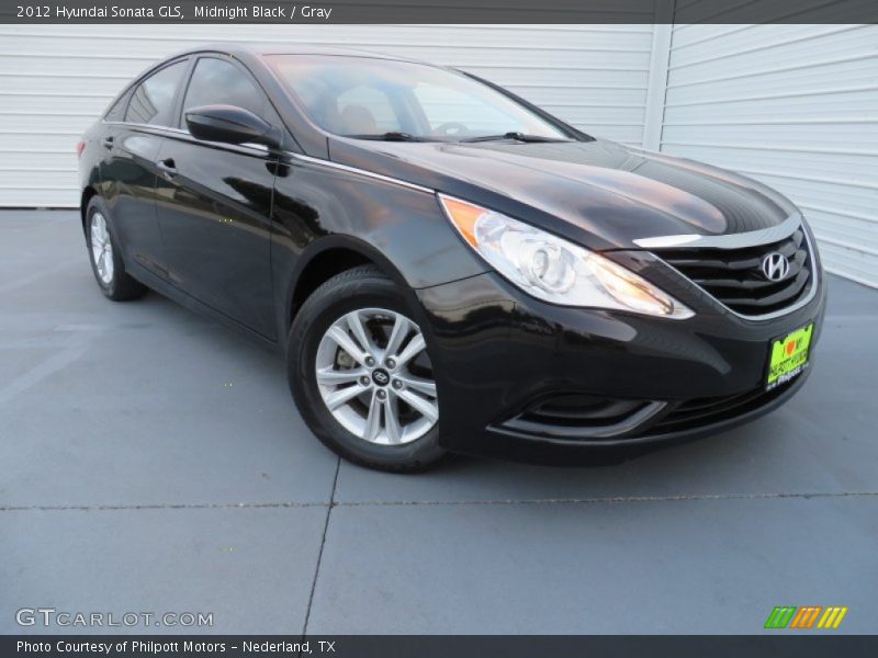Midnight Black / Gray 2012 Hyundai Sonata GLS