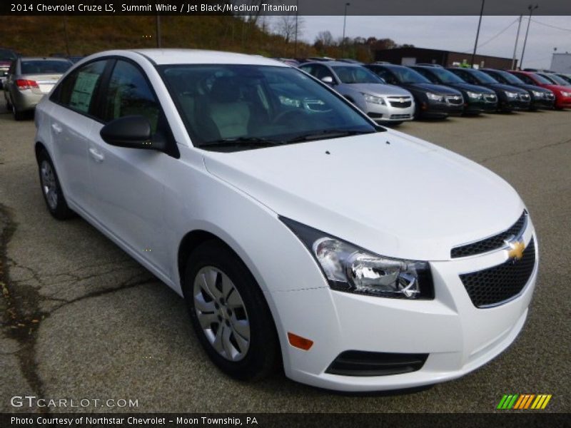 Summit White / Jet Black/Medium Titanium 2014 Chevrolet Cruze LS
